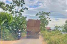 Thanh Hoá: Xe chở chất thải động vật gây bụi, tiềm ẩn mất an toàn giao thông