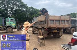 Phú Thọ: CSGT quyết liệt xử lý xe cơi nới thành thùng, quá tải trọng