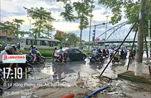Hải Phòng: Nước từ công trình tràn xuống đường sau mưa, ảnh hưởng việc lưu thông