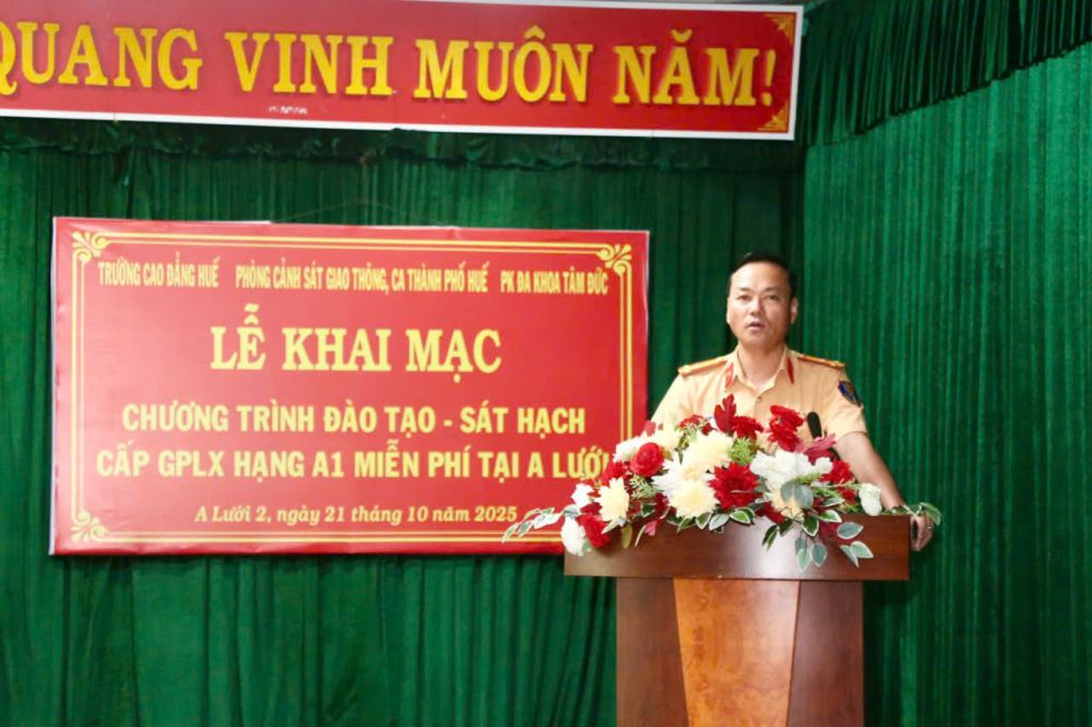 Khai mạc Chương trình đào tạo, sát hạch cấp Giấy phép lái xe hạng A1 miễn phí cho 100 người dân vùng cao có hoàn cảnh khó khăn. 