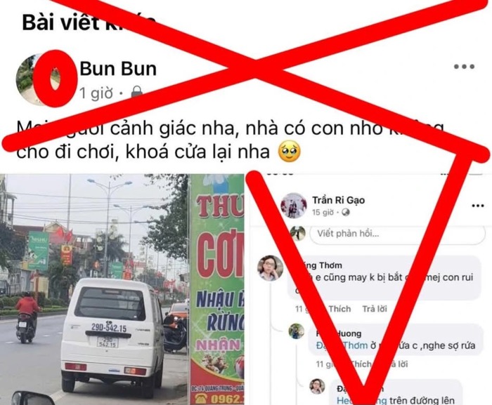 Anh P. dừng xe để ăn sáng thì bị một người phụ nữ chụp ảnh, đăng lên mạng xã hội kèm cảnh báo bắt cóc trẻ em.