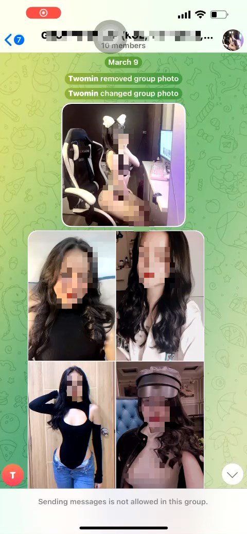 Hình ảnh nhóm Telegram Vy đã lập để câu khách. Ảnh Internet