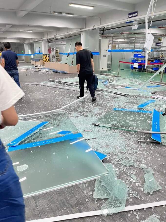 Hiện trường vụ nổ đường ống dẫn khí trong công ty Seo Jin Auto.