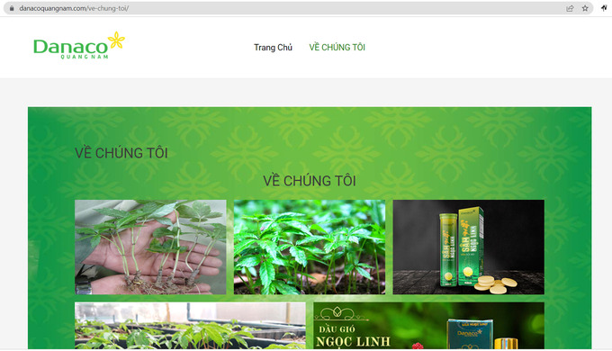 Website công ty con của MGH lấy tên Danaco Quảng Nam nhằm khẳng định thương hiệu