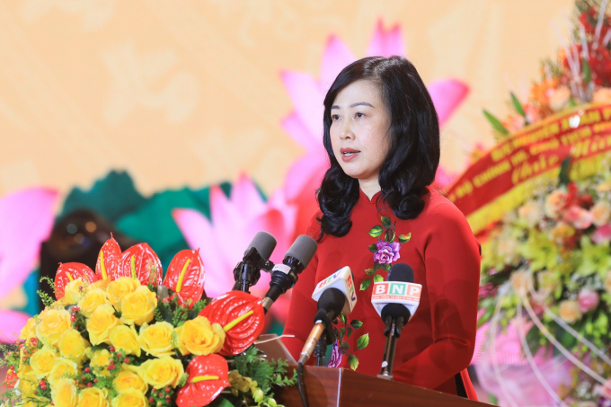    Bí thư Tỉnh ủy Bắc Ninh - Đào Hồng Lan phát biểu.