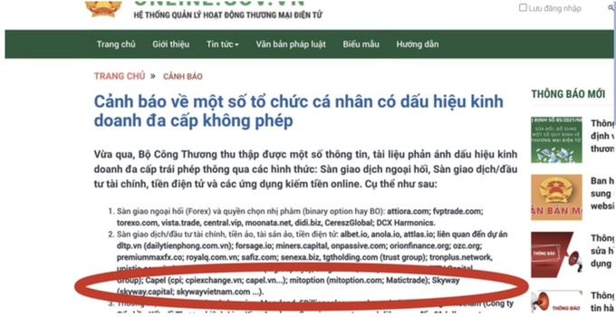 Bộ Công Thương cảnh báo về SkyWay