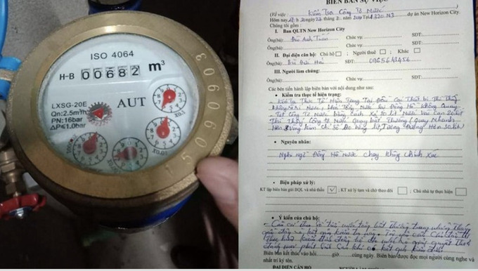 Kết quả kiểm tra đồng hồ nước cho thấy, có tới 58/67 chiếc sai số, cao nhất lên đến 72%.