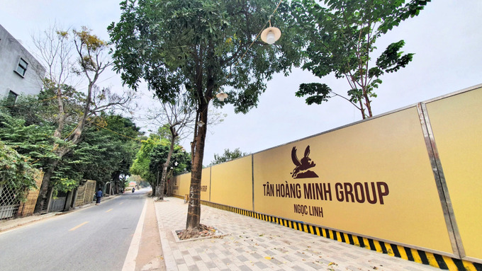 Mặt tiếp giáp đường Yên Phụ của khu đất. Ảnh Hoàng Huy.