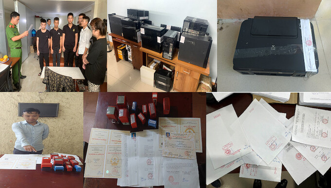 tang vật được thu giữ tại vụ án.