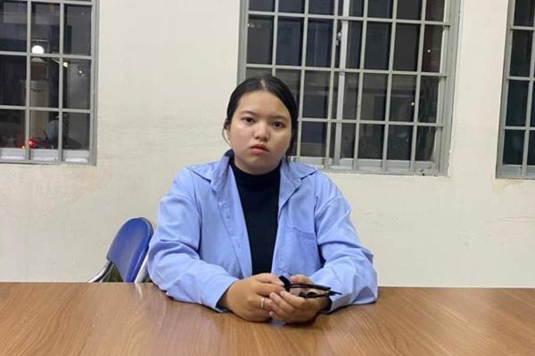 Vũ Nguyễn Nhật Vy hiện đang được điều tra tại cơ quan công an với tội danh cầm đầu đường dây bán dâm kiểu 'sugar baby - sugar daddy' với giá hàng chục triệu đồng qua đêm. Ảnh Công an