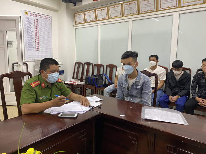 Các đối tượng tại cơ quan Công an