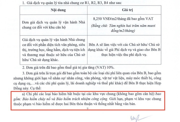 Cư dân đã nhiều lần gửi công văn đến công ty TNPM nhưng thực tế, TNPM không cung cấp được chúng từ làm bằng chứng chứng minh được việc thực hiện trách nhiệm và nghĩa vụ của mình theo mục a khoản 3 Điều 4 của hợp đồng Quản lý vận hành só 05.07/2021