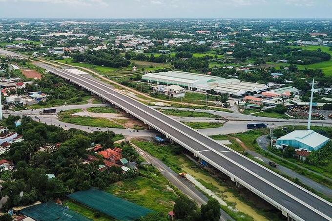 Hình ảnh cao tốc Bến Lức – Long Thành.