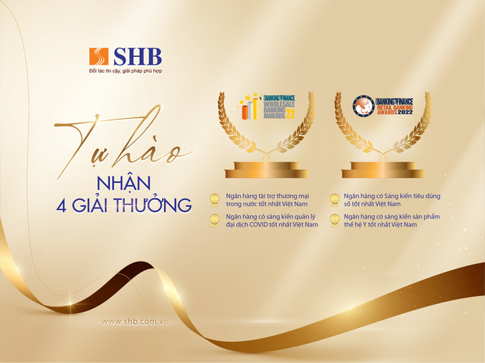 4 giải thưởng mà SHB vừa nhận được