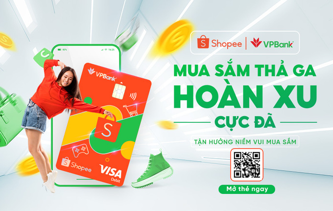 Thẻ ghi nợ Quốc tế VPBank Shopee – quà tặng cho các tín đồ mua sắm