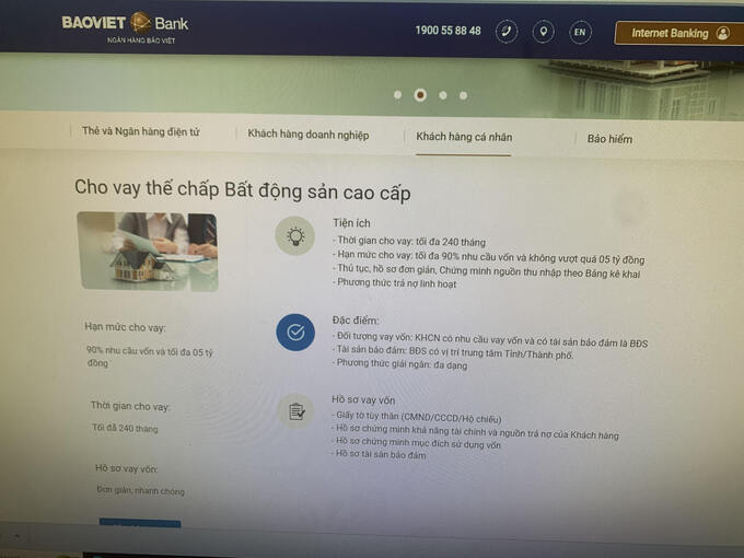 Bảo Việt Bank là một trong những ngân hàng đẩy mạnh tín dụng cho vay bất động sản