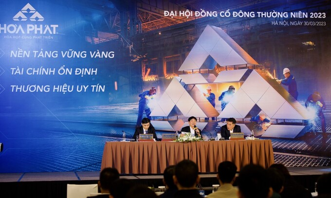 CTCP Tập đoàn Hòa Phát (HPG) vừa tổ chức Đại hội cổ đông thường niên 2023 vào sáng ngày 30/3/2023