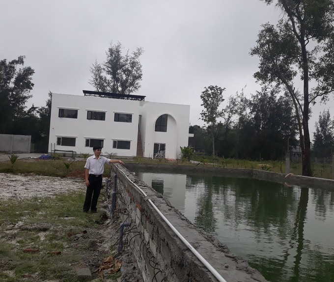 Homestay của gia đình ông Lê Bá Trung đang trong quá trình hoàn thiện, đưa vào hoạt động