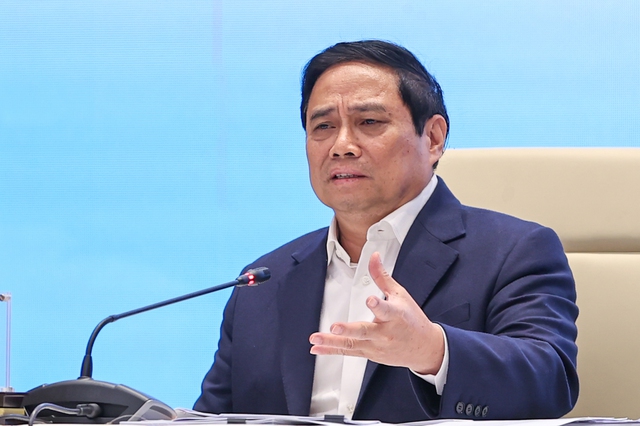 Thủ tướng Phạm Minh Chính: Các chủ thể liên quan (như cơ quan quản lý, doanh nghiệp, ngân hàng) có trách nhiệm gì - Ảnh VGP/Nhật Bắc
