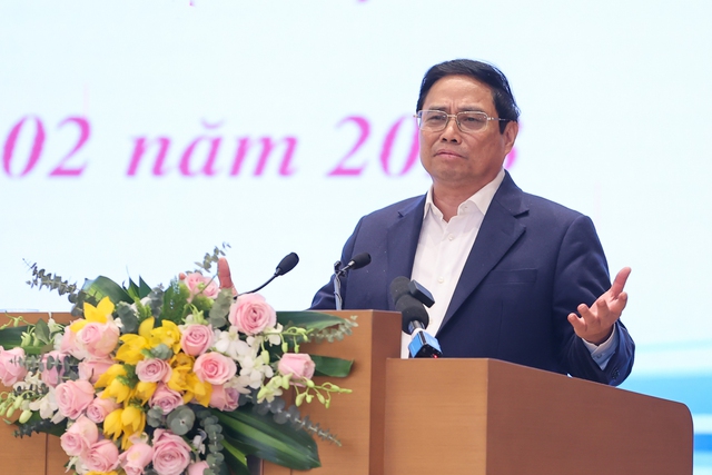 Thủ tướng nhấn mạnh, trong quá trình phát triển, không thể tránh được những vấn đề phát sinh, những mâu thuẫn cần giải quyết - Ảnh VGP/Nhật Bắc