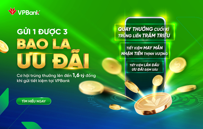 Khách hàng mở tiền gửi trực tuyến lần đầu tiên trên VPBank NEO, kỳ hạn từ 6 tháng trở lên với số tiền tối thiểu 5 triệu đồng, sẽ được tặng ngay tiền mặt vào tài khoản