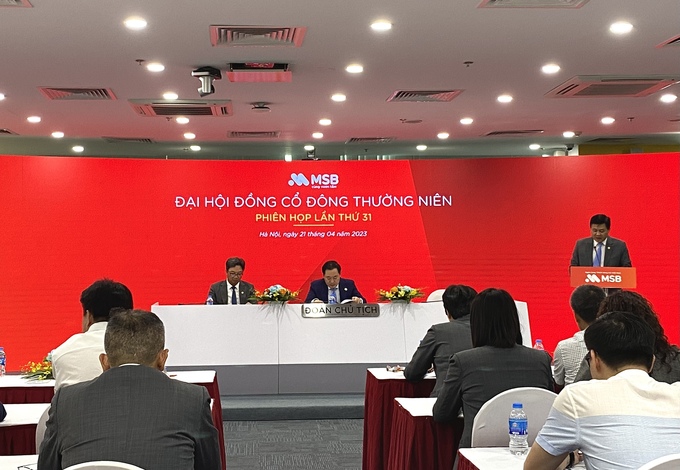 Chiều nay 21/4/2023, Ngân hàng TMCP Hàng Hải Việt Nam (MSB) tổ chức Đại hội đồng cổ đông thường niên năm 2023