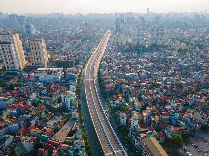 Đường trên cao Vành đai 2 đoạn Ngã Tư Vọng - Ngã Tư Sở sau khi hoàn thành đã góp phần giảm ùn tắc và thay đổi diện mạo hạ tầng giao thông Thủ đô.