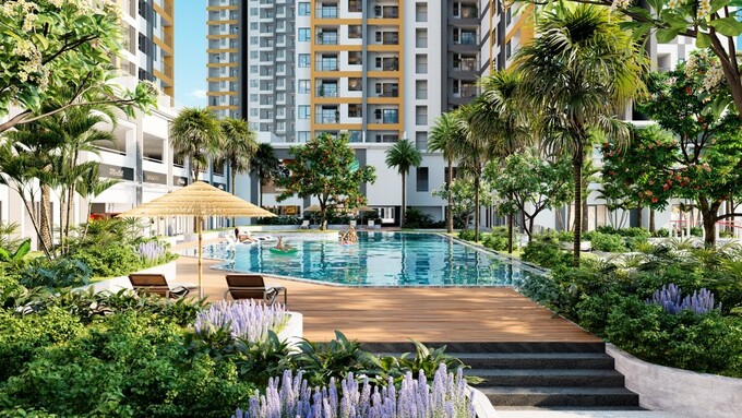 Tiện ích bể bơi, nơi cư dân có thể thư giãn trong làn nước mát sau những ngày làm việc căng thẳng
