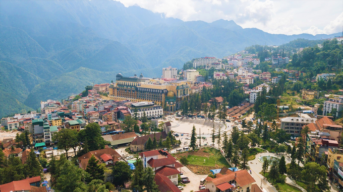 Khu vực trung tâm thị xã Sa Pa.