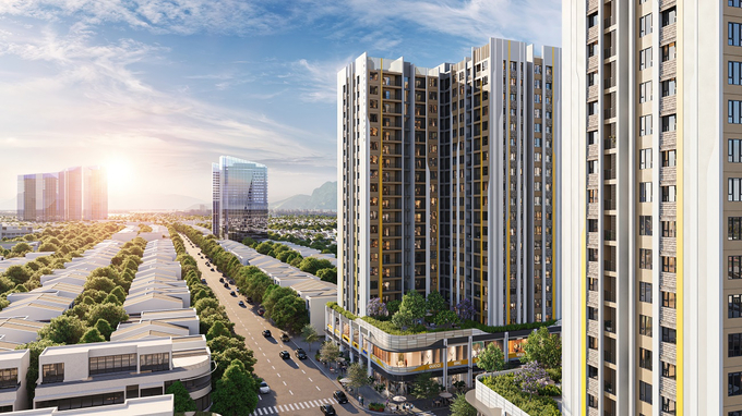 Hai tòa căn hộ cao 20 tầng sẽ góp phần làm tăng sức sống cho khu vực. Ảnh phối cảnh minh họa