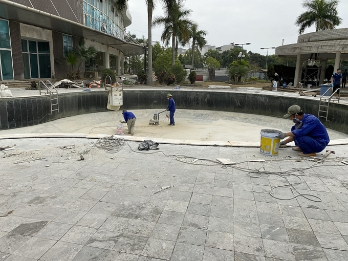 hách sạn Lam Kinh đang được sửa chữa, hoạt động trở lại sau hơn 3 năm đóng cửa.