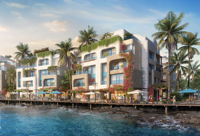 Commercial Villa tại Hon Thom Paradise Island đáp ứng cả tiêu chí nghỉ dưỡng lẫn đầu tư kinh doanh. Ảnh phối cảnh minh họa
