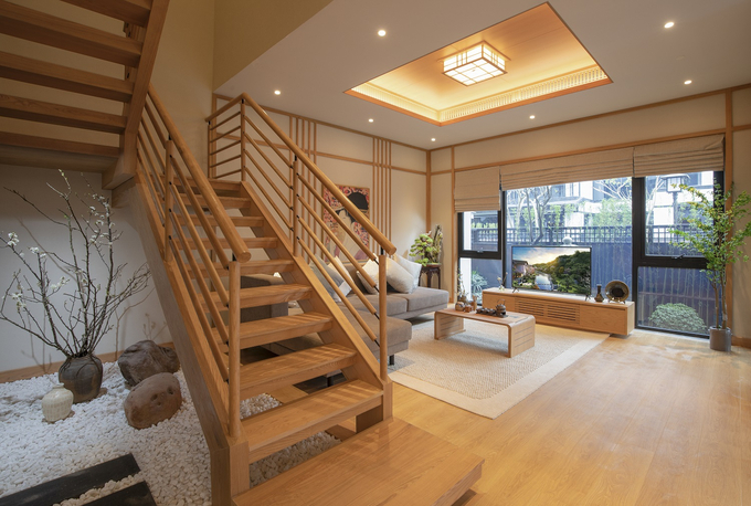 Kiến trúc bên trong nhà vườn Nhật Onsen. Ảnh Sun Group