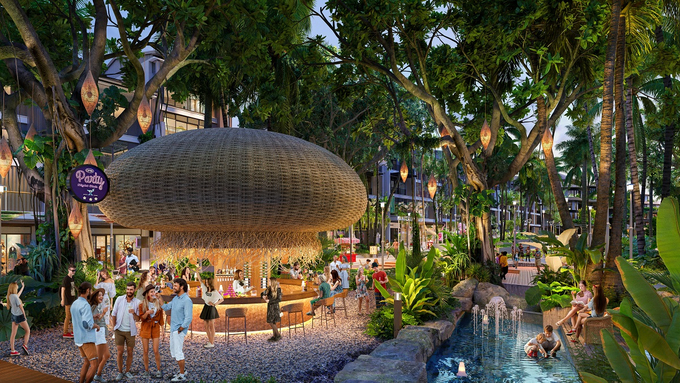 Không gian đậm chất resort của tổ hợp. Ảnh phối cảnh minh họa Sun Property