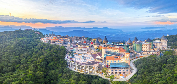Toàn cảnh Sun World Ba Na Hills nhìn từ trên cao. Ảnh Sun Group
