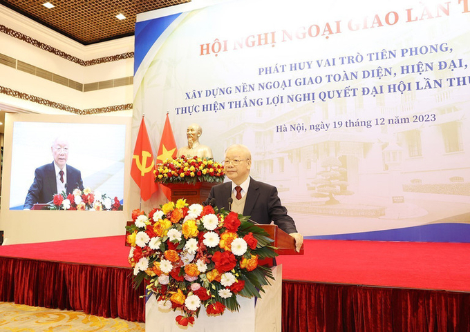 Tổng Bí thư Nguyễn Phú Trọng phát biểu chỉ đạo tại Hội nghị Ngoại giao lần thứ 32