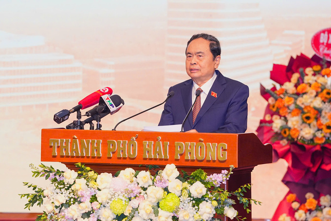 Chủ tịch Quốc hội Trần Thanh Mẫn phát biểu chỉ đạo hội nghị. Ảnh: Đàm Thanh