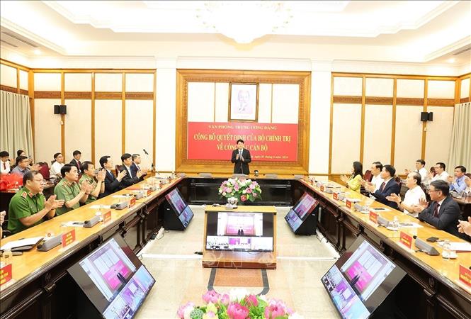 Đại tướng Lương Cường, Ủy viên Bộ Chính trị, Thường trực Ban Bí thư phát biểu tại buổi lễ