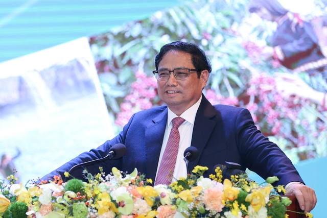 Thủ tướng Phạm Minh Chính nhấn mạnh: Phát triển kinh tế-xã hội để ổn định chính trị, an ninh quốc phòng, trật tự an toàn xã hội Tây Nguyên - Ảnh: VGP/Nhật Bắc