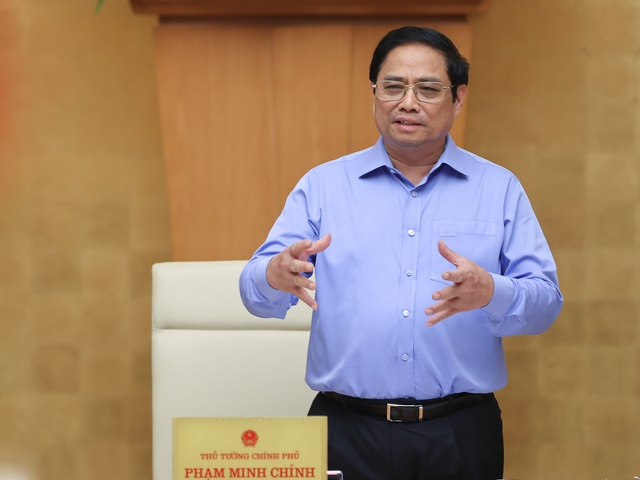 Thủ tướng phát biểu kết luận nội dung thảo luận về tình hình kinh tế-xã hội tại phiên họp Chính phủ thường kỳ tháng 8/2022