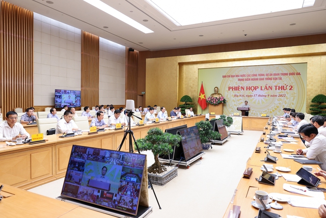 Phiên họp thứ hai của Ban Chỉ đạo Nhà nước các công trình, dự án quan trọng quốc gia, trọng điểm ngành giao thông vận tải