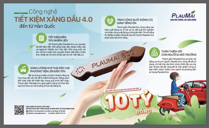 Tiết kiệm nhiên liệu Plaumai Eco đó là quá trình giải phóng các ion điện tích, tác động vào nhiên liệu làm tăng hiệu suất đốt cháy giúp tiết kiệm nhiên liệu
