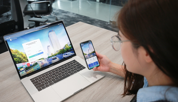 BIDV thông báo miễn phí giao dịch ngân hàng số. Ảnh Internet