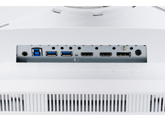 Phần dưới màn hình tích hợp nhiều cổng cắm | Ảnh: ROG