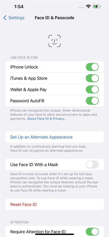 Tùy chọn mở khóa FaceID với khẩu trang trên iOS 15.4 Beta 1 | Nguồn: TheVerge