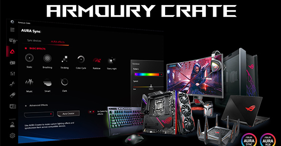 Công nghệ chiếu sáng ASUS Aura Sync độc quyền cùng ứng dụng Armory Crate | Ảnh: TGDD