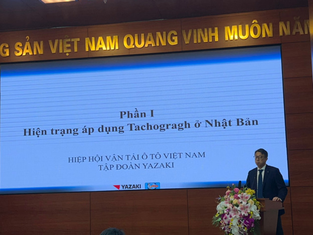 Ông Matsuo Masanori - Giám đốc khối nước ngoài của Yazaki (Nhật Bản) chia sẻ tại buổi tọa đàm: “Lái xe an toàn, tiết kiệm nhiên liệu và công nghệ hỗ trợ” ngày 18/11/2022