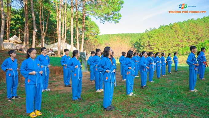 Học sinh FPT Schools học võ là để “tu thân”, rèn luyện sức khỏe và duy trì lối sống lành mạnh