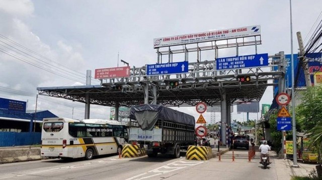 Trạm thu phí thuộc dự án đầu tư xây dựng công trình cải tạo, nâng cấp QL91 đoạn Km 14+00 - Km 50+889 theo hình thức hợp đồng BOT
