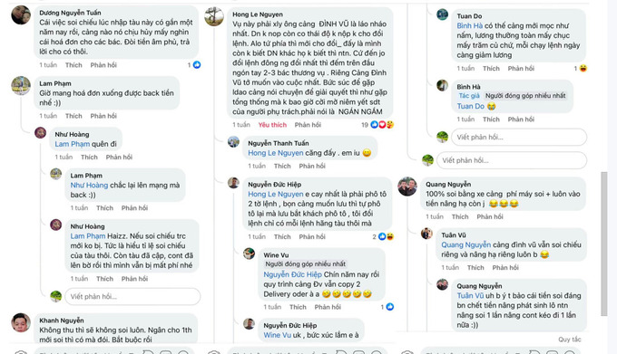 Doanh nghiệp phản ánh, tại 2 cảng Tân Vũ và Đình Vũ vẫn thu phí soi, kèm theo phí nâng, hạ và kéo container phát sinh